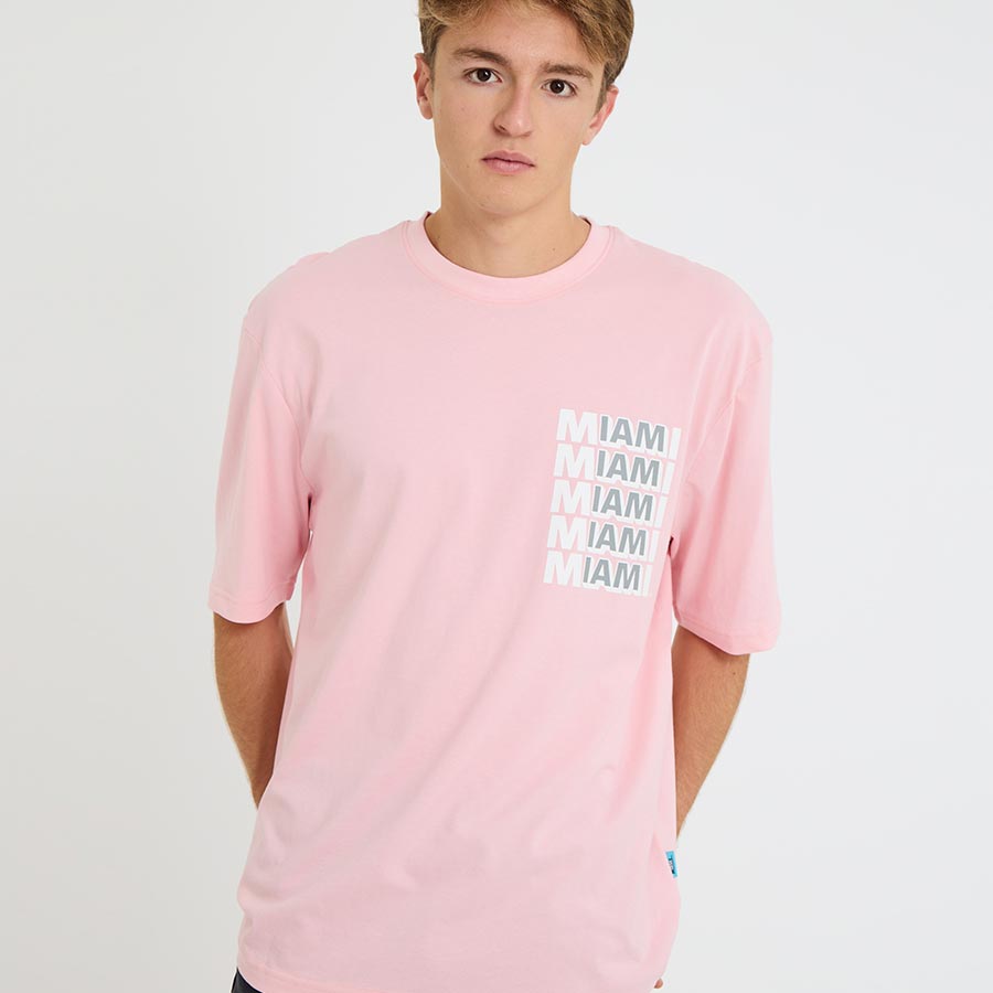 IAM MIAMI Pink Miracle Mile T-Shirt