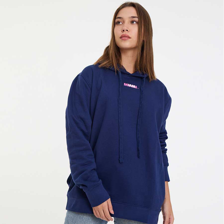 Blue IAM Miami Collins Avenue Hoodie