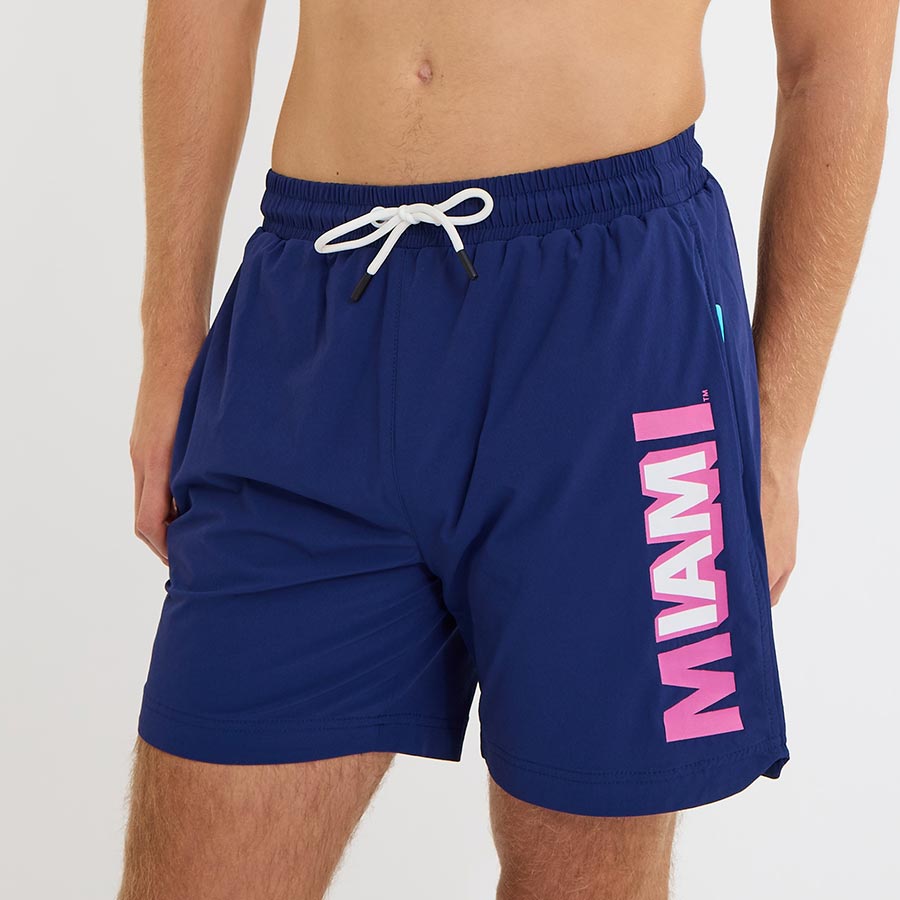 IAM MIAMI Blue Ocean Drive Swim Trunk