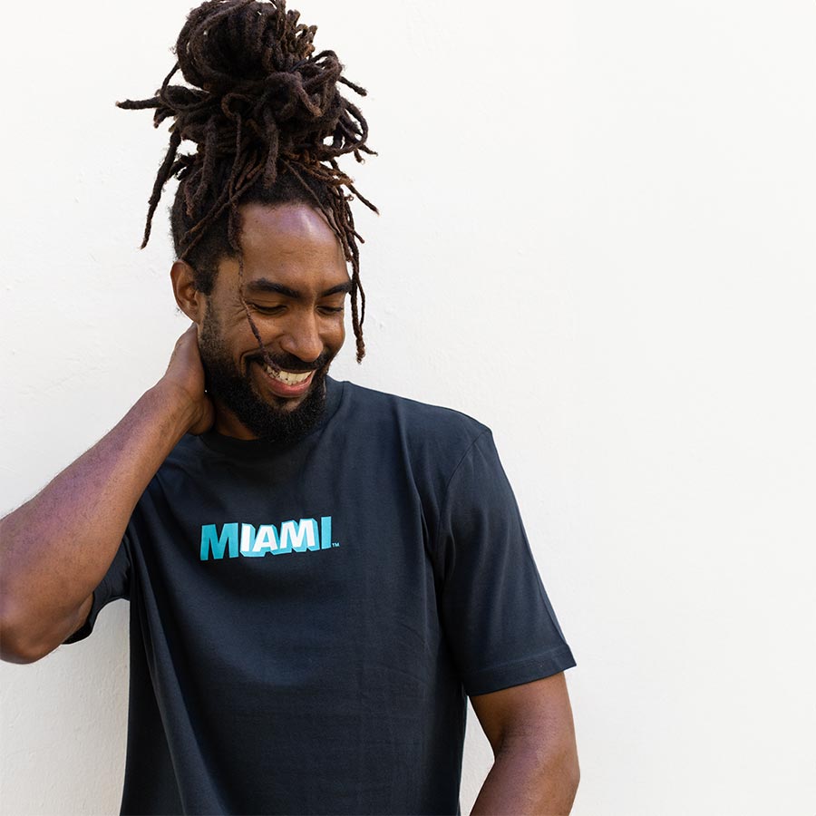 IAM MIAMI Black Ocean Drive T-Shirt