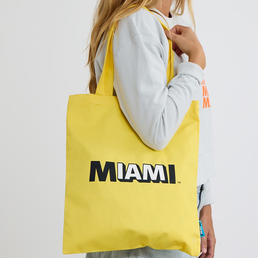 IAM MIAMI Yellow Tote Bag