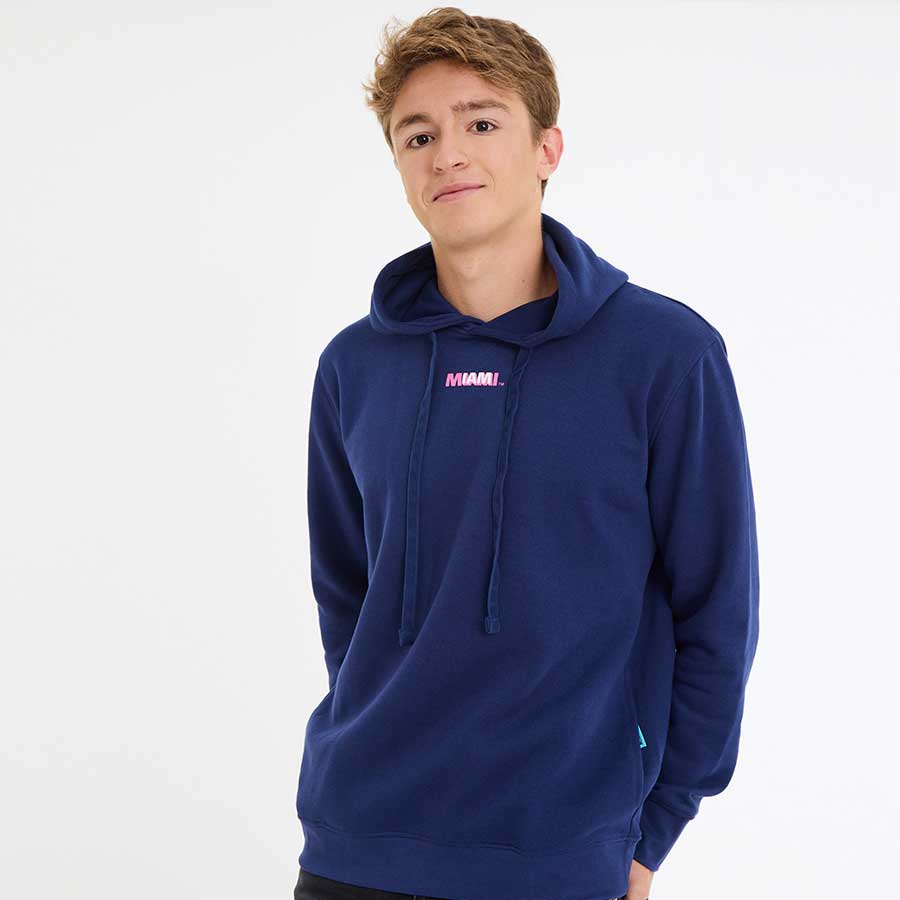 Blue IAM Miami Collins Avenue Hoodie 