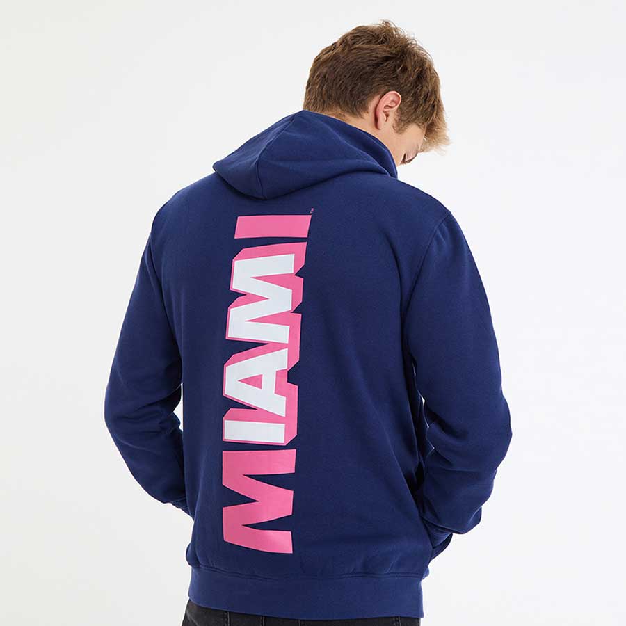 Blue IAM Miami Collins Avenue Hoodie 