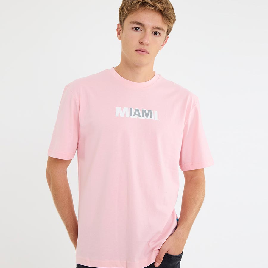 IAM MIAMI Pink Ocean Drive T-Shirt
