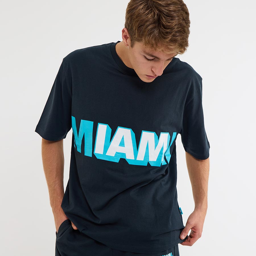 IAM MIAMI Black Brickell Avenue T-Shirt