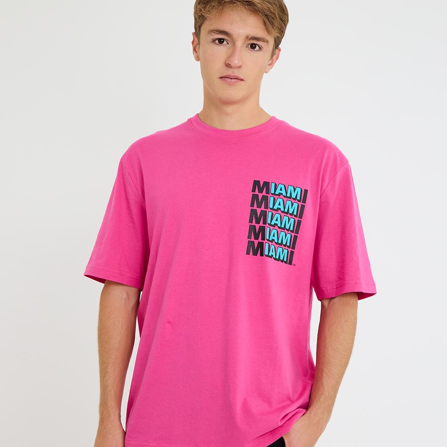 IAM MIAMI Pink Miracle Mile T-Shirt