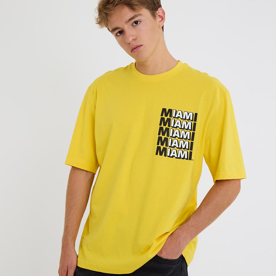 IAM MIAMI Yellow Miracle Mile T-Shirt