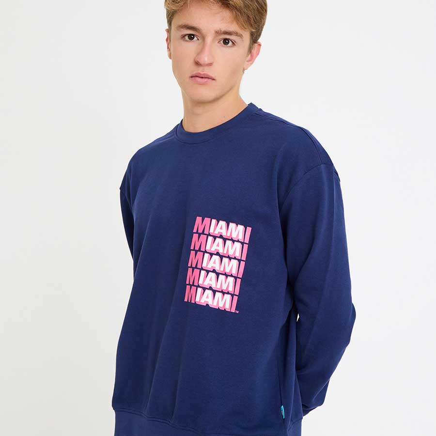 Miracle Mile Crew Neck Blue