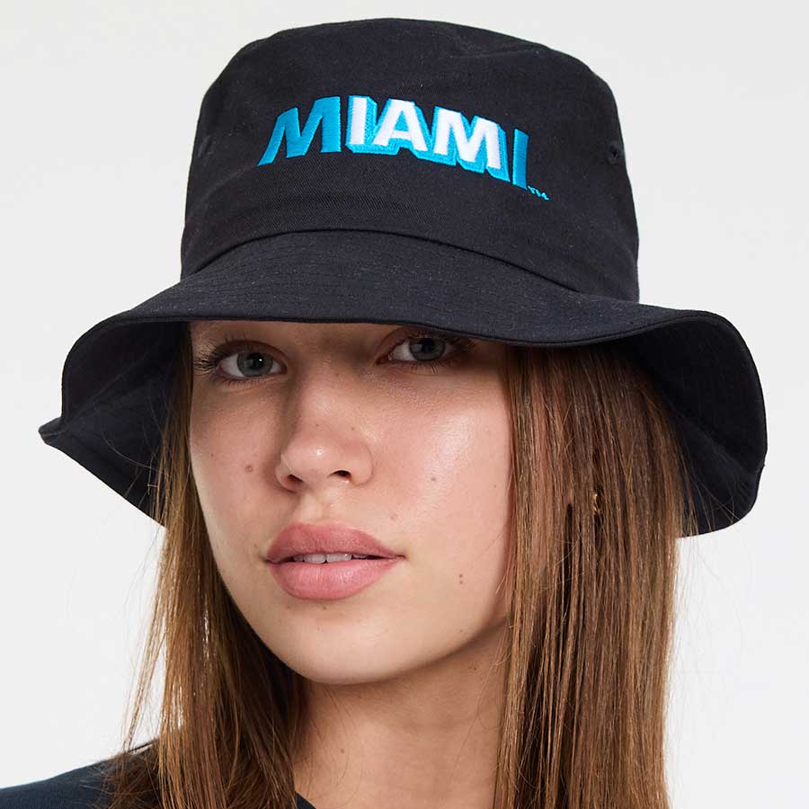 Black IAM Miami Calle Ocho Bucket Hat