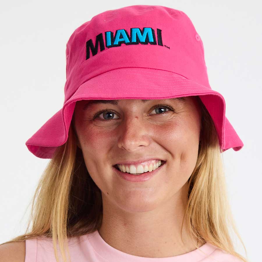 Pink IAM Miami Calle Ocho Bucket Hat